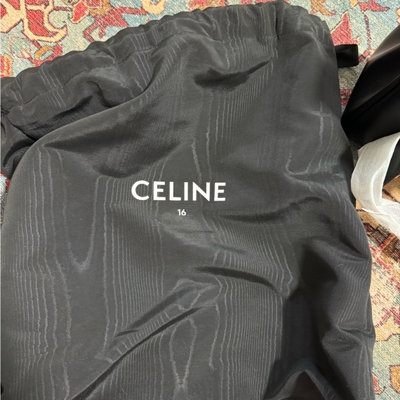CELINE 16 Small Black Satinated Calfskin Bag FULL SET Top Handle Cross Body - Picture 14 of 15